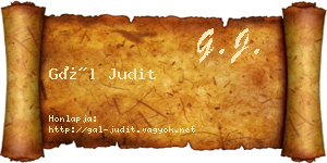 Gál Judit névjegykártya